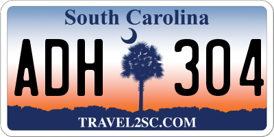 SC license plate ADH304