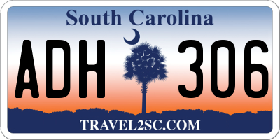 SC license plate ADH306