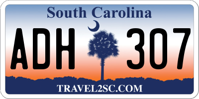 SC license plate ADH307