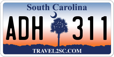 SC license plate ADH311