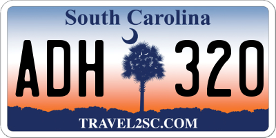 SC license plate ADH320
