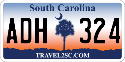 SC license plate ADH324