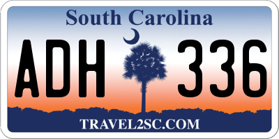 SC license plate ADH336