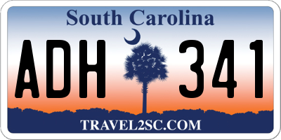 SC license plate ADH341