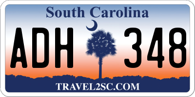 SC license plate ADH348