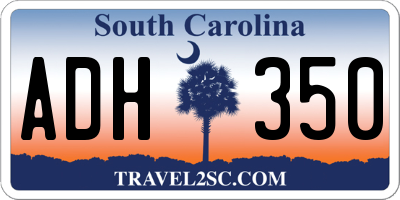 SC license plate ADH350