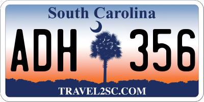 SC license plate ADH356