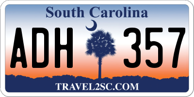 SC license plate ADH357