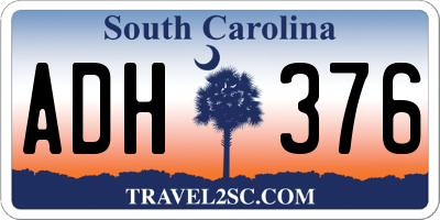 SC license plate ADH376