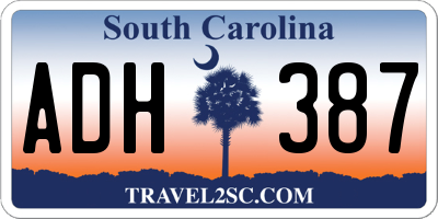 SC license plate ADH387