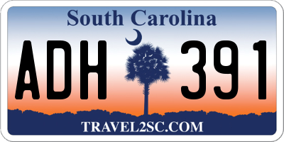 SC license plate ADH391
