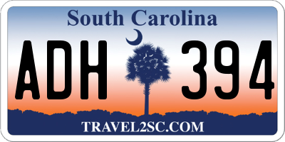 SC license plate ADH394
