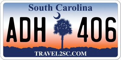 SC license plate ADH406