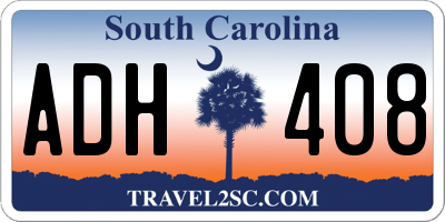 SC license plate ADH408
