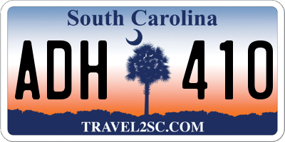 SC license plate ADH410