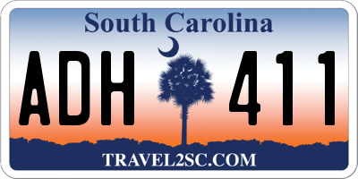 SC license plate ADH411