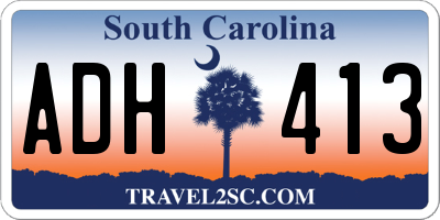 SC license plate ADH413