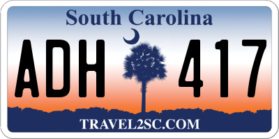 SC license plate ADH417