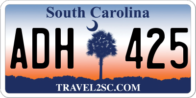 SC license plate ADH425