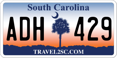 SC license plate ADH429