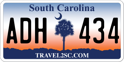 SC license plate ADH434