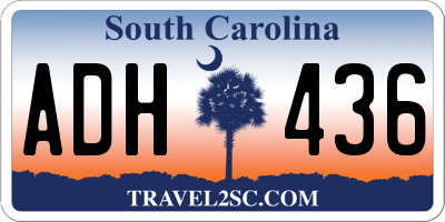 SC license plate ADH436