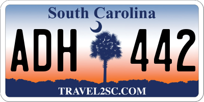SC license plate ADH442