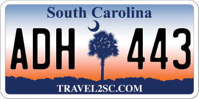 SC license plate ADH443