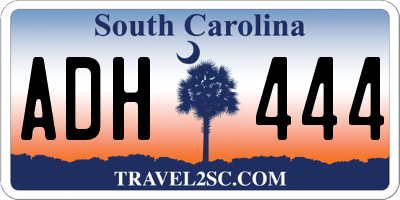 SC license plate ADH444