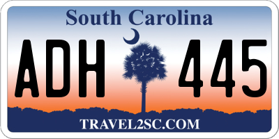 SC license plate ADH445