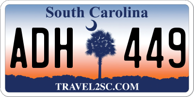 SC license plate ADH449