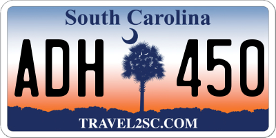 SC license plate ADH450