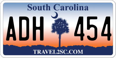 SC license plate ADH454