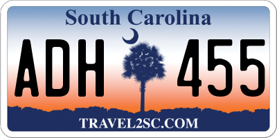 SC license plate ADH455
