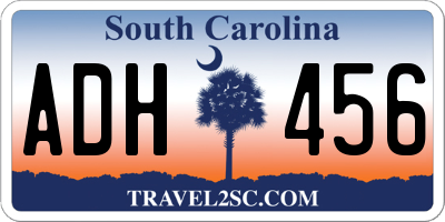SC license plate ADH456