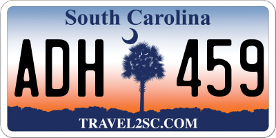 SC license plate ADH459