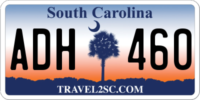 SC license plate ADH460