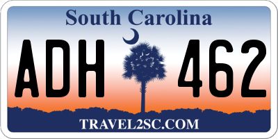 SC license plate ADH462