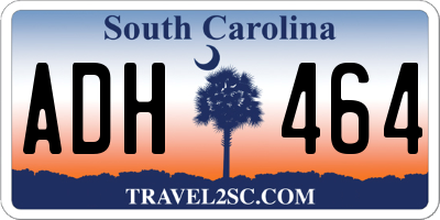 SC license plate ADH464