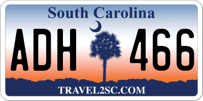 SC license plate ADH466