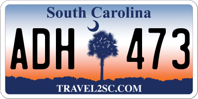 SC license plate ADH473