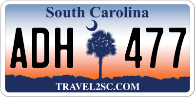 SC license plate ADH477