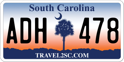 SC license plate ADH478