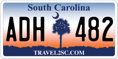 SC license plate ADH482