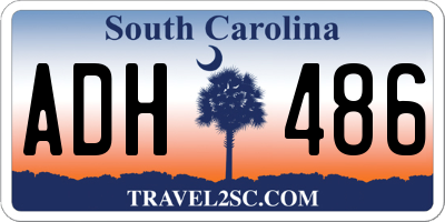 SC license plate ADH486