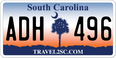 SC license plate ADH496