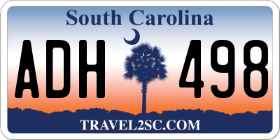 SC license plate ADH498
