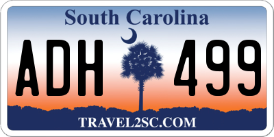 SC license plate ADH499
