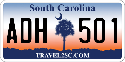 SC license plate ADH501