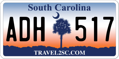 SC license plate ADH517